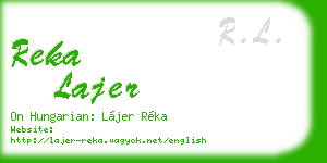 reka lajer business card