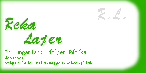 reka lajer business card